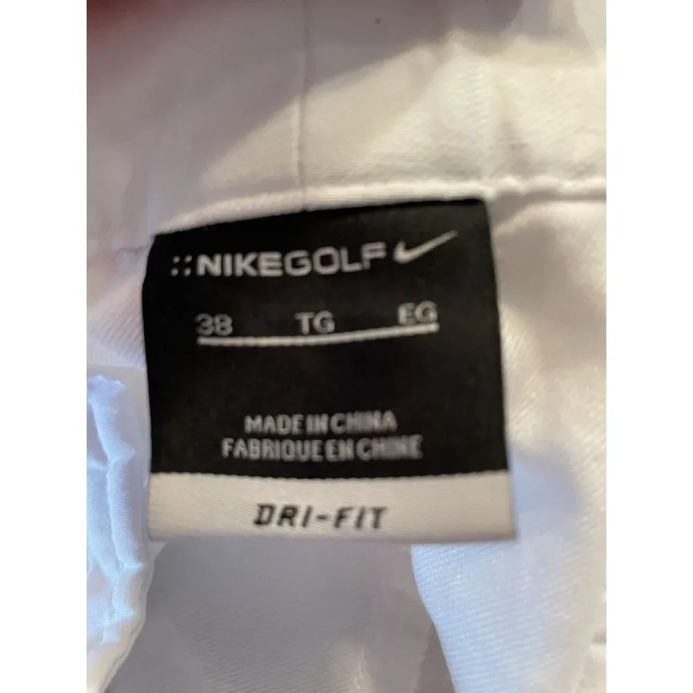 Nike Golf Shorts Mens 38 White Ivory Dri Fit‎ Performance Activewear Golf Shorts